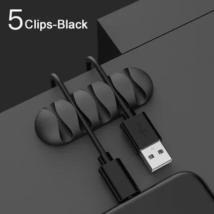 47219786416440Smooth Design Silicone Cable Holder Black   clip with dimension
