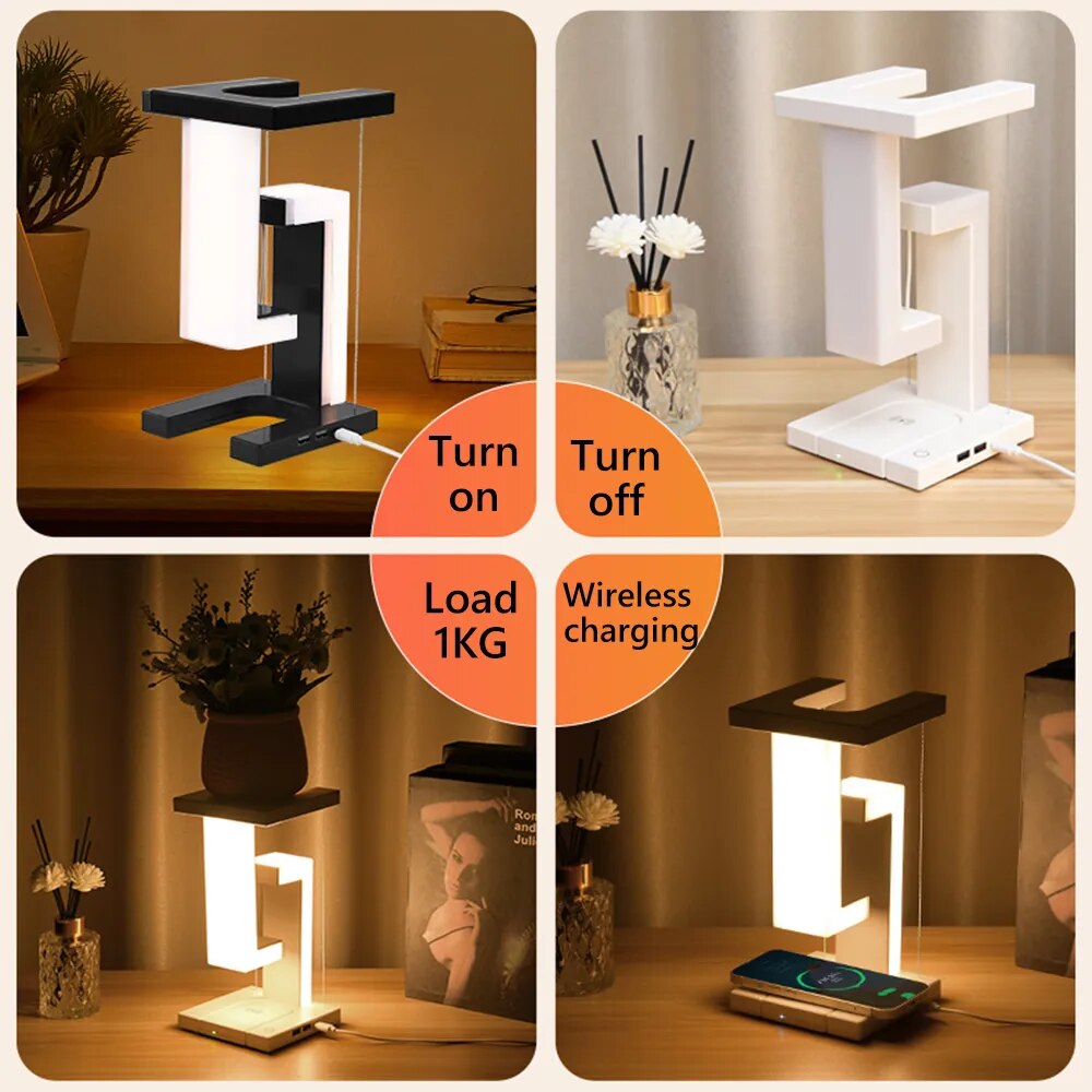 FTOYIN Suspending Anti-gravity Night Light 10W in different setups