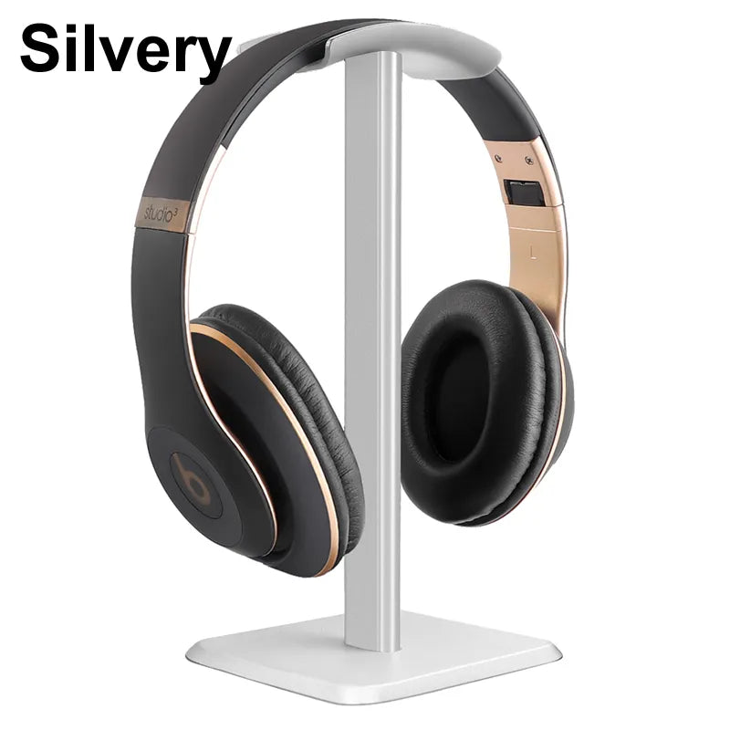 Alloy Aluminium Desktop Headset Stand with Head phone in White