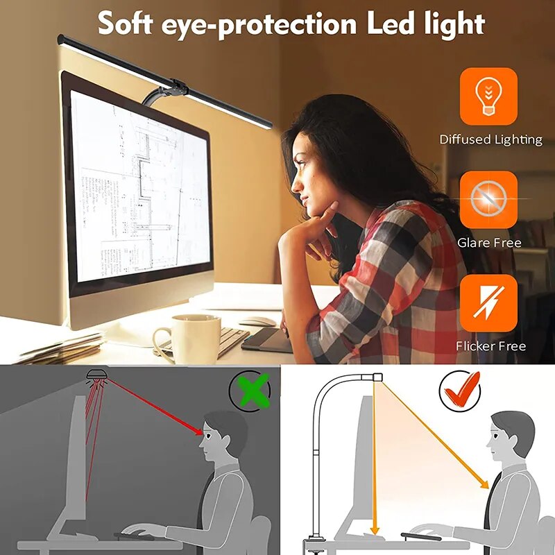 LAOPAO Double Head LED Screen/Desk lamp soft LED light protect eyes
