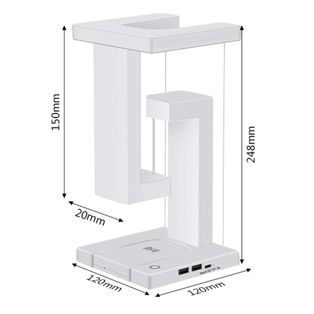 FTOYIN Suspending Anti-gravity Night Light 10W with dimensions