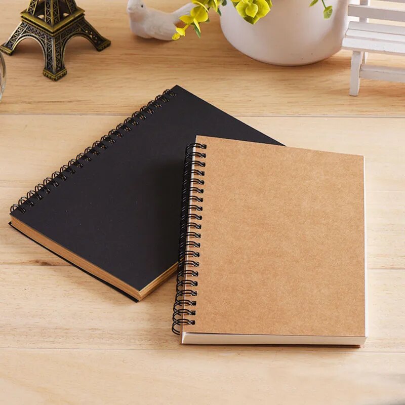 Notebook - Sketchbook - Blank page Black and brown angled