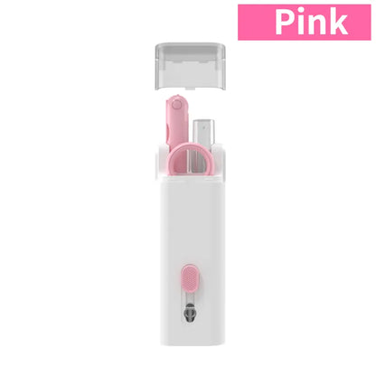 7 in 1 Cleaner Brush Kit, Top view Pink