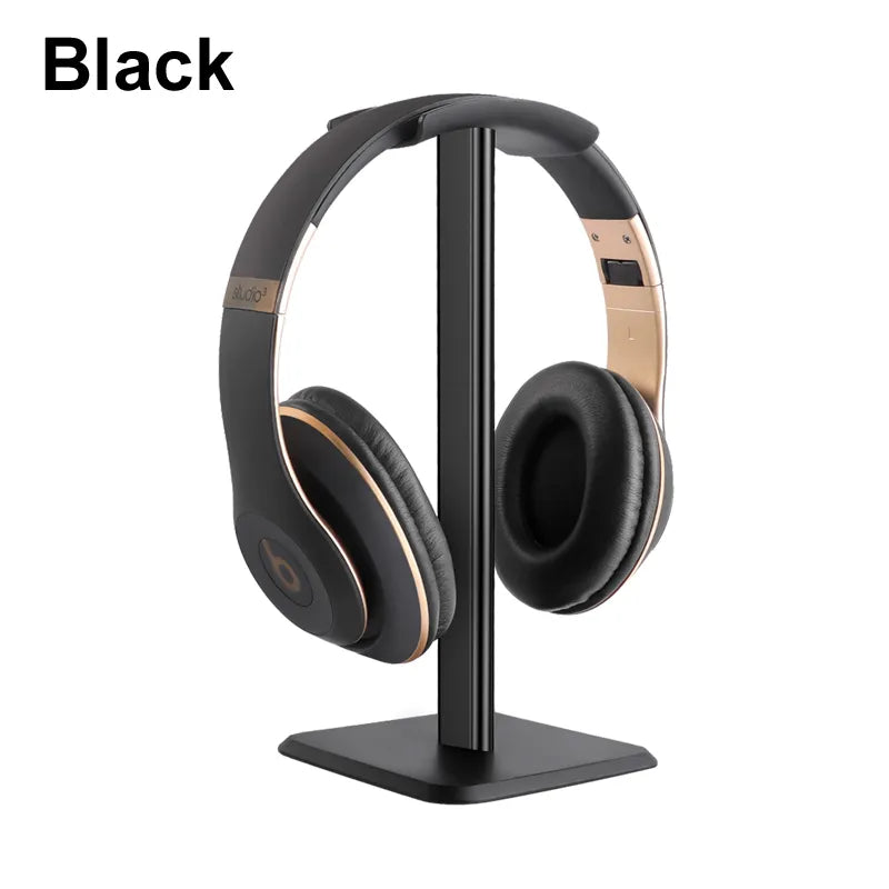 Alloy Aluminium Desktop Headset Stand with Head phone in Black