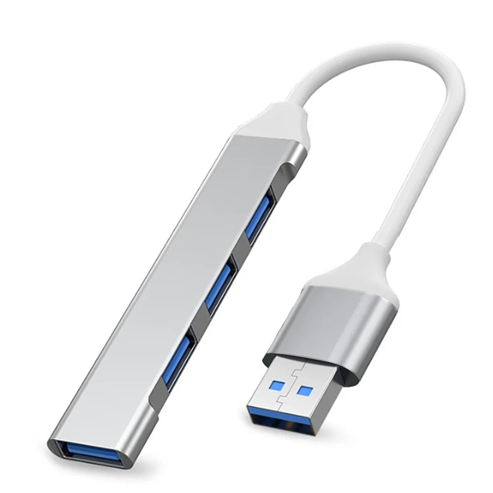 USB C HUB 3.0 Type C 3.1 4 Port Hub Silver metal