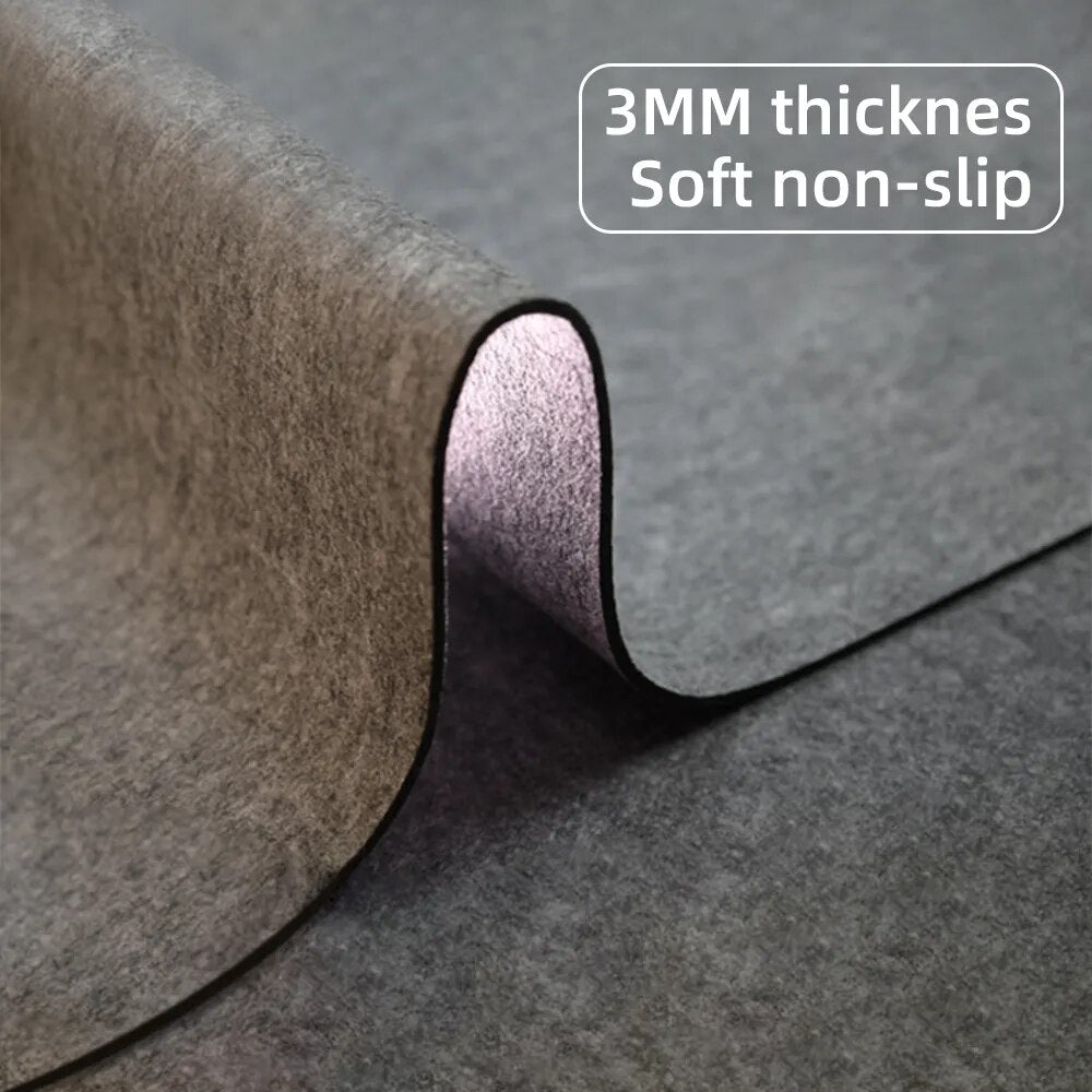 Large Wool Felt Desk / Mouse Pad 3mm thick and non slip, close up