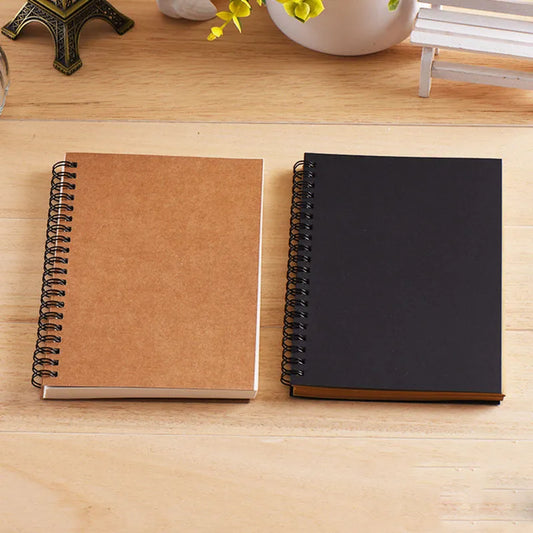 Notebook - Sketchbook - Blank page Black and brown straight
