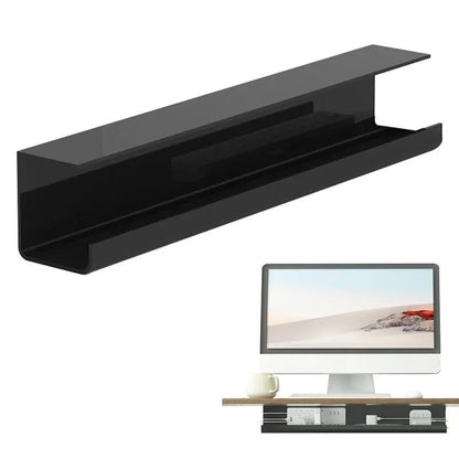 Under Table Cable Managemnt tray in black