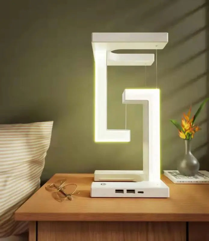 FTOYIN Suspending Anti-gravity Night Light 10W bedsid,e front view