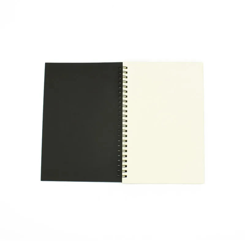 Notebook - Sketchbook - Blank page Black inside page white