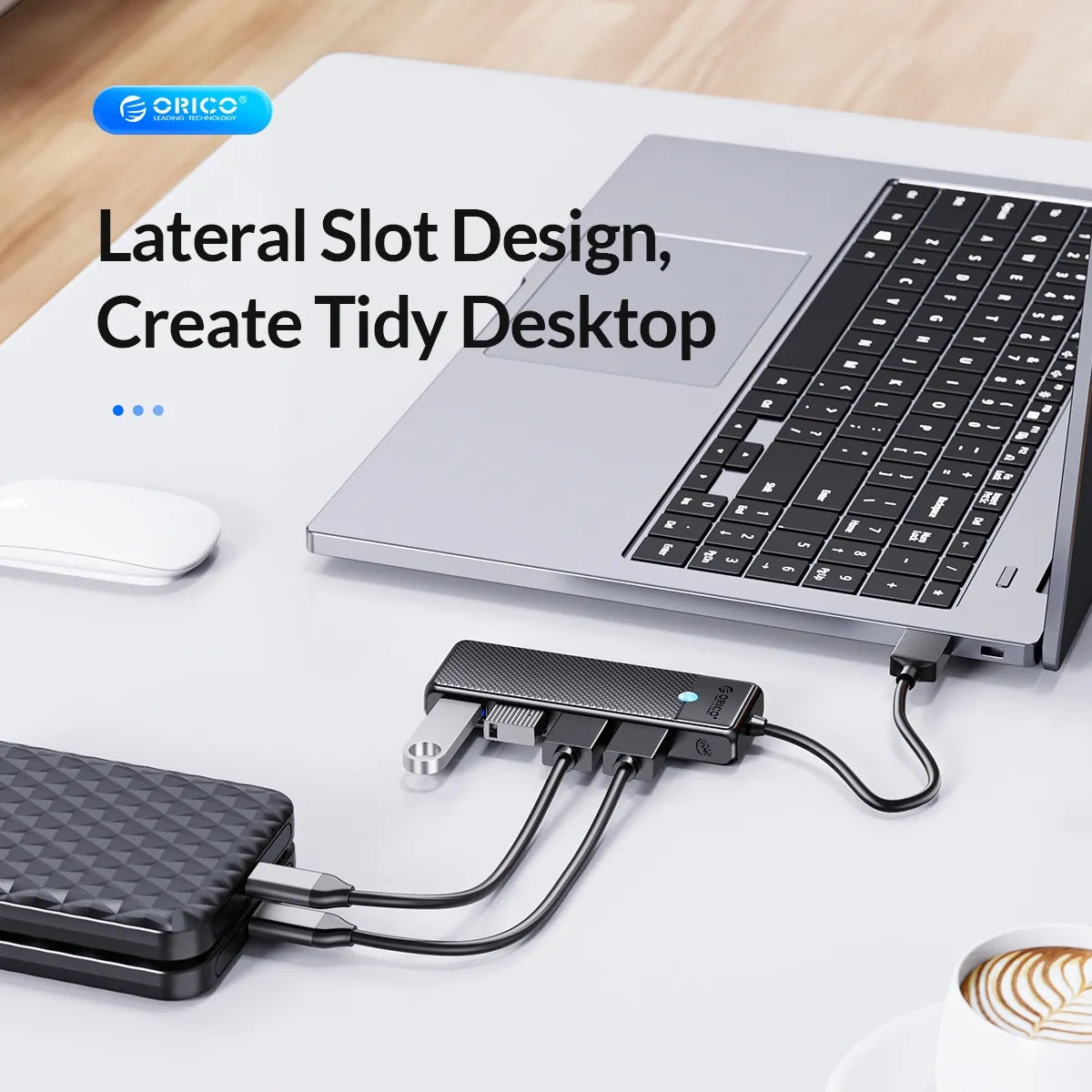 ORICO Type C USB HUB 3.0 4-Port Splitter - Ultra-Slim