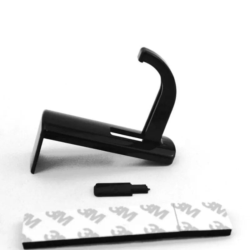 Universal Headphone Headset Hanger in balck with adgesive tape and clip