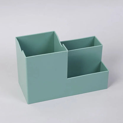 desk Organizer Storage Box pastel green  rectanguar set, front view