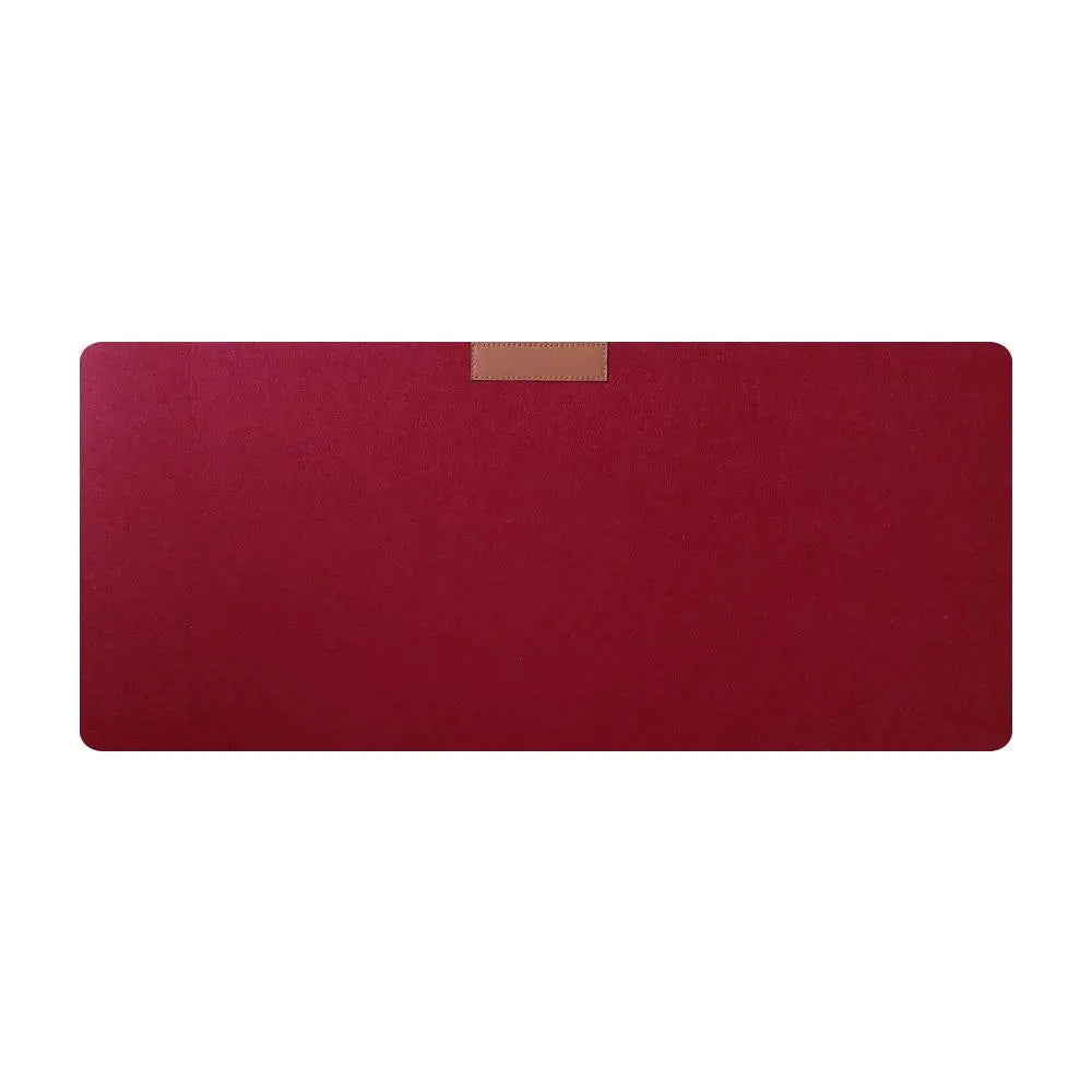 Felt mousepad or deskpad, Top view DarkRed 