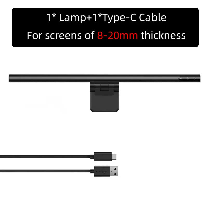 Baseus Computer Light Desk/Screen Light shown with cable onlyr, top view