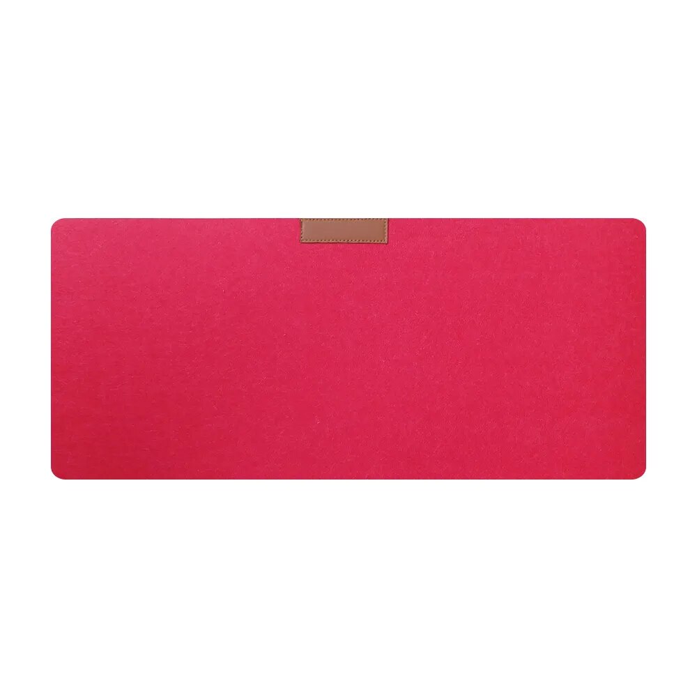 Felt mousepad or deskpad, Top view Red