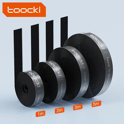 Toocki Hook and loop  Cable managemnt tape Black