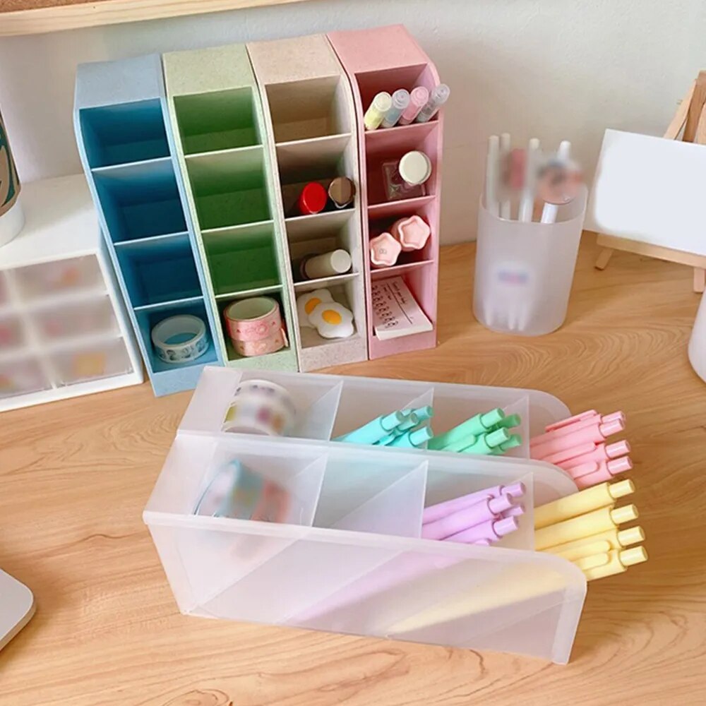 Desk Organizer Storage Box small shown being used upright or flat