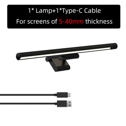 Baseus Computer Light Desk/Screen Light shown with cable only, left side perspctive view