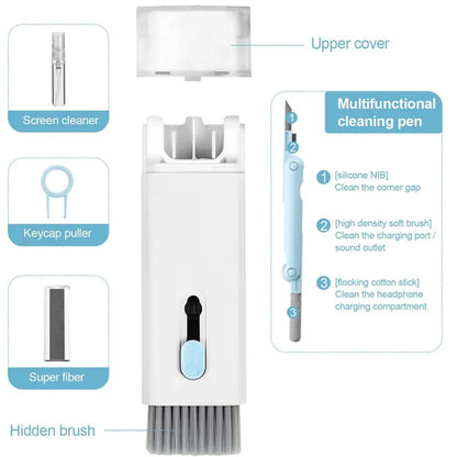 7 in 1 Cleaner Brush Kit, Parts top view