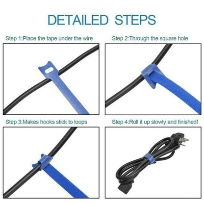 Hook Loop Cable Organizer Ties steps of using it