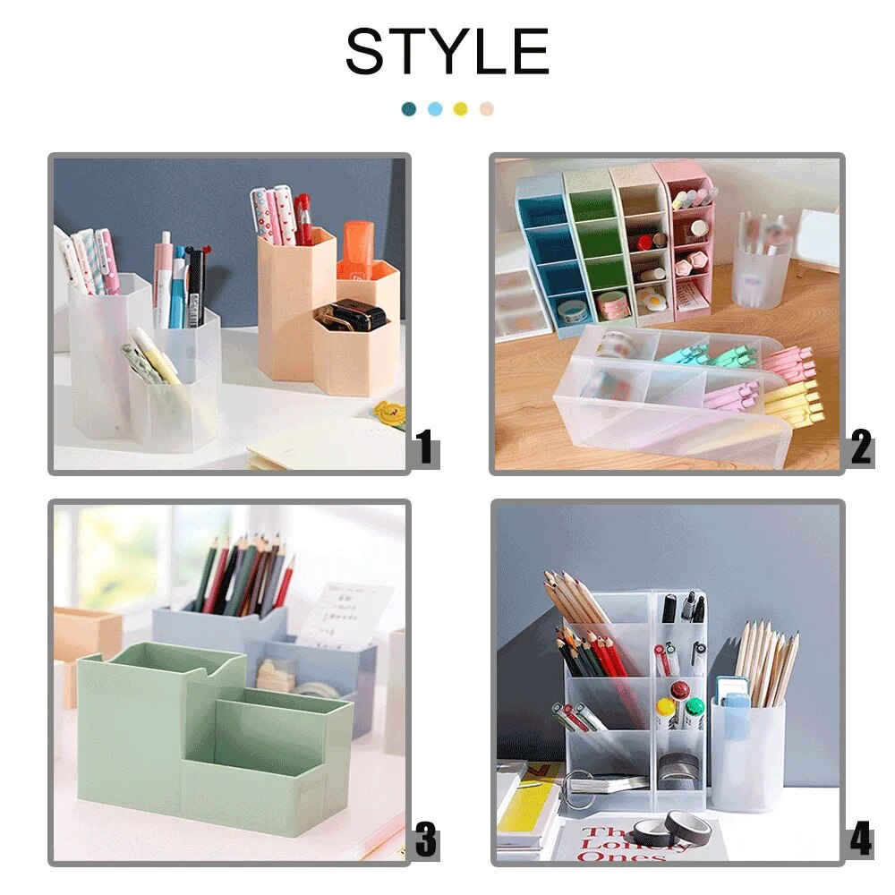 Desk Organizer Storage Box showing different styles