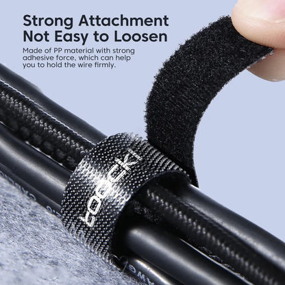 Toocki Hook and loop  Cable managemnt tape in black Strong