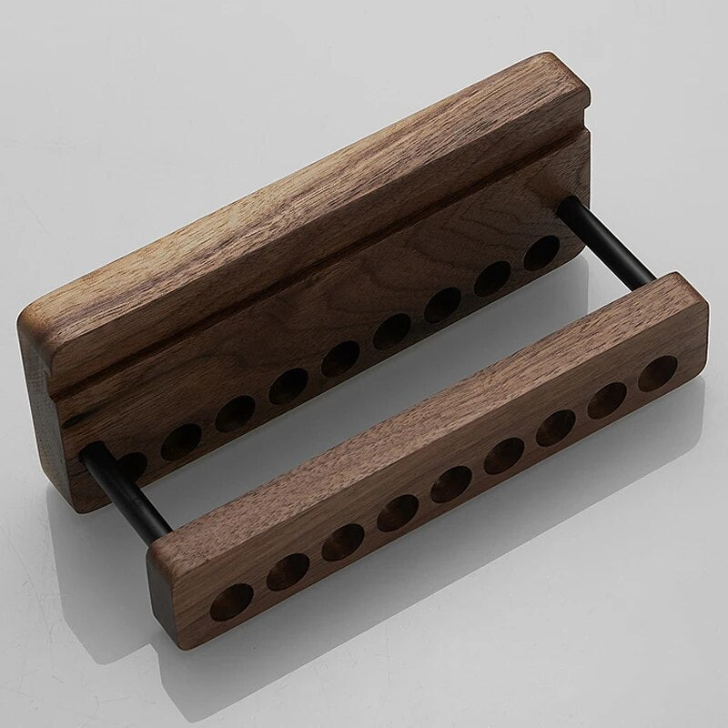 Walnut Pen Holder - Phone Stand on white